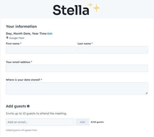 Book data appointment confirmation