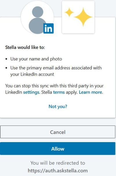 LinkedIn authentication permissions