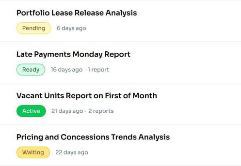 Stella report list